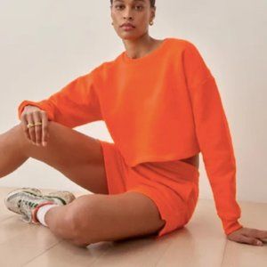 Reformation Orange Sweatshirt Cropped